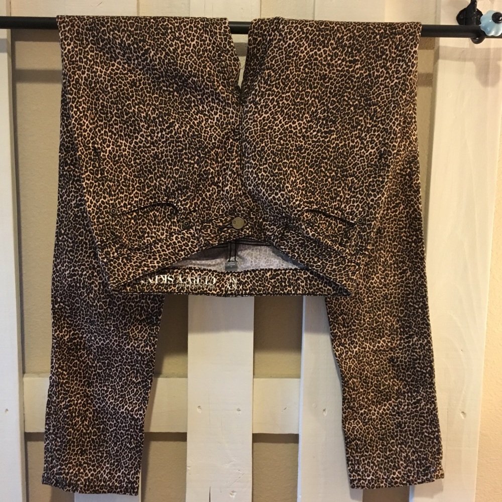 Leopard print jeans